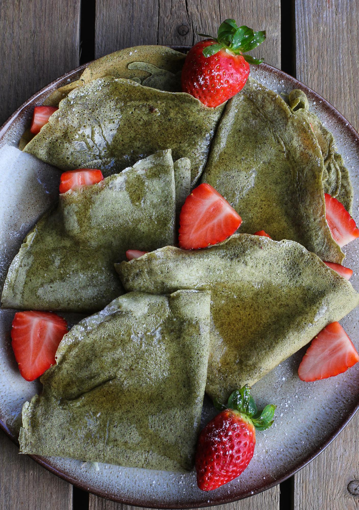 Palačinky s matcha čajem