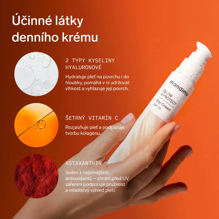 Denní krém Glow & Protect SPF 25 s vitamínem C a astaxanthinem 50 ml