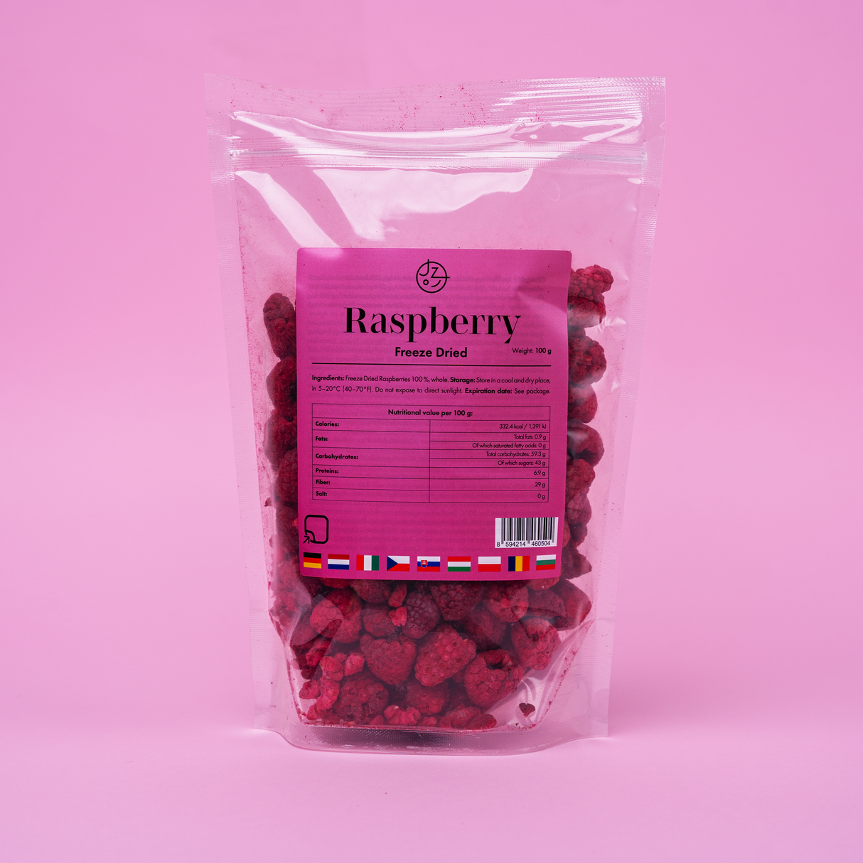 Sada lyofilizovaného (mrazem sušeného) ovoce – jahody, maliny, banány a mango 🍌🥭🍓