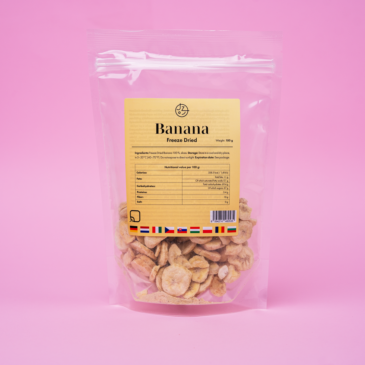 Lyofilizované banány 🍌 (sušené mrazem) 100 g balení