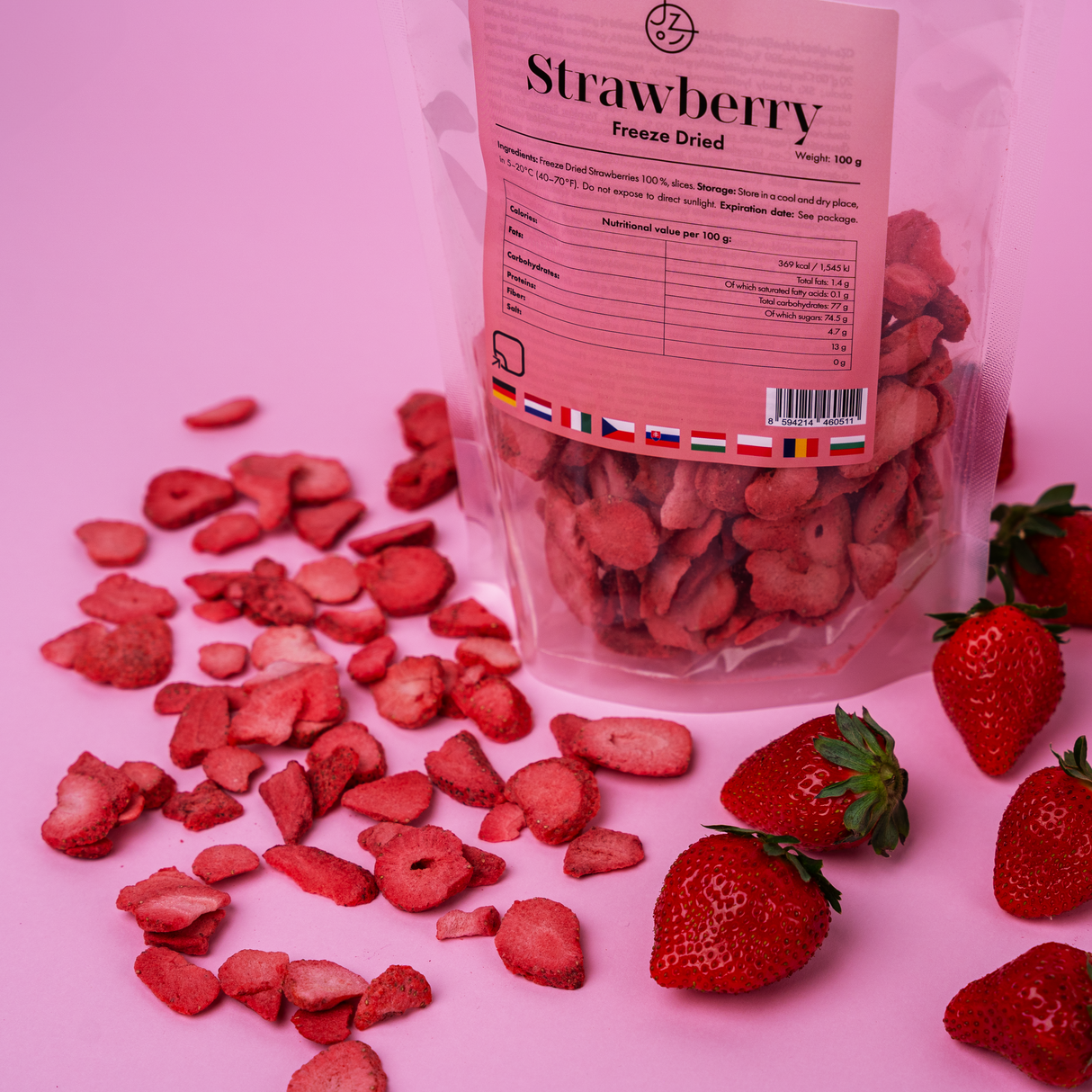 Lyofilizované jahody 🍓 (sušené mrazem) 100 g balení