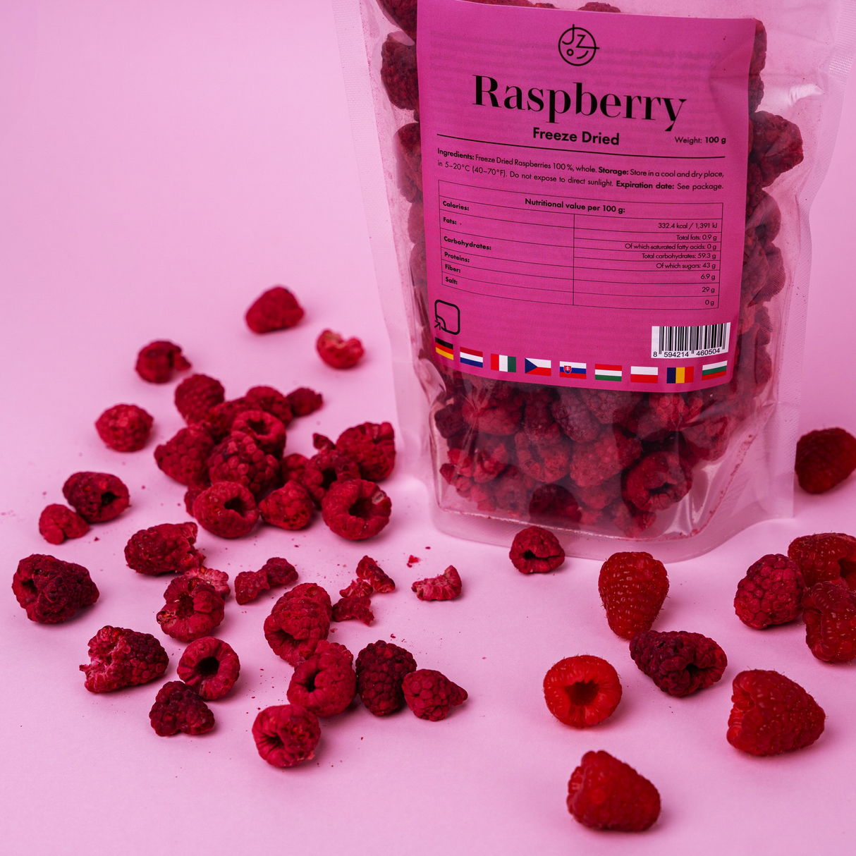 Lyofilizované maliny 🥰 (sušené mrazem) 100 g balení