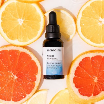 Noční retinalové sérum Night Renewal s 0,05 % retinalu & rostlinnými oleji 30 ml