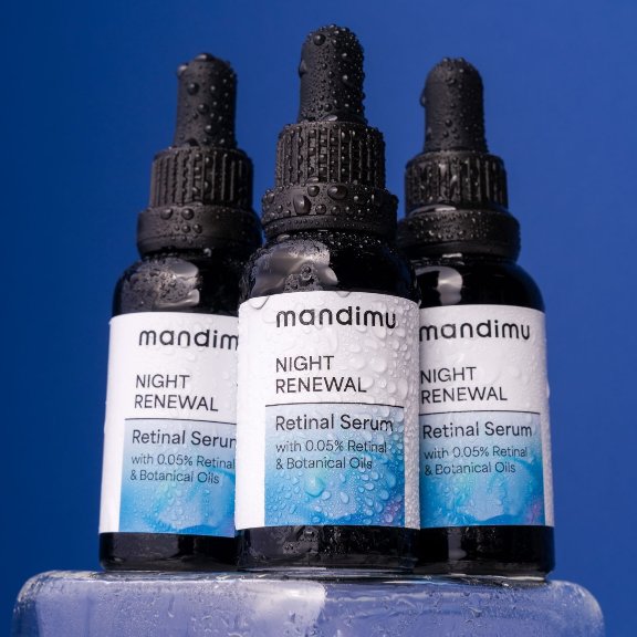 Noční retinalové sérum Night Renewal s 0,05 % retinalu & rostlinnými oleji 30 ml