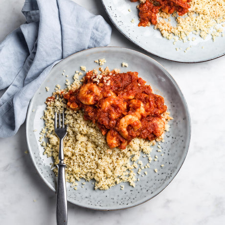 Krevety v sladké chilli omáčce s bulgurem