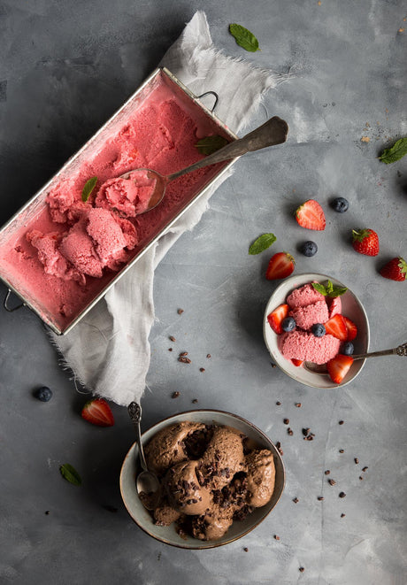 Jahodový frozen jogurt