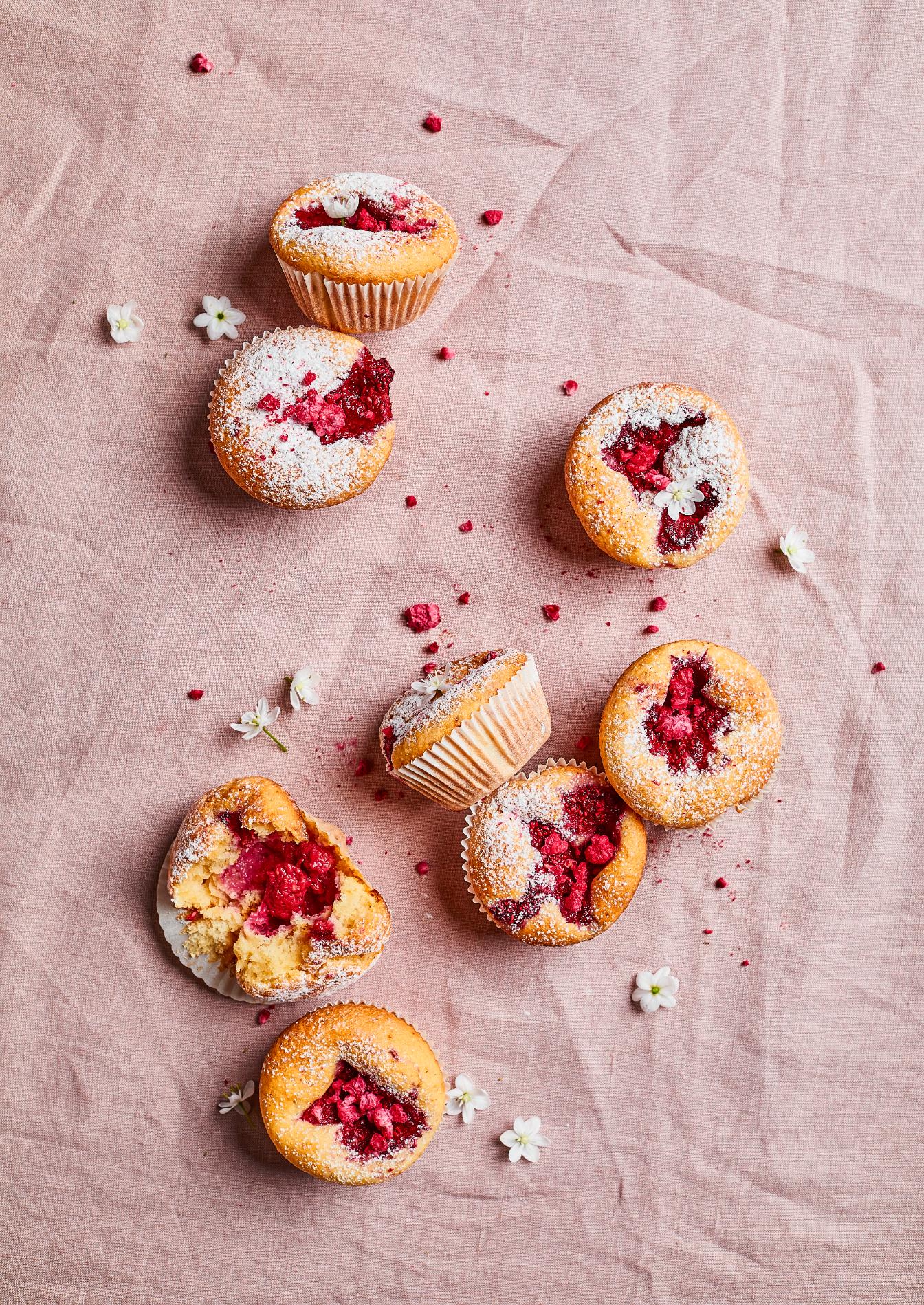 Malinové muffiny
