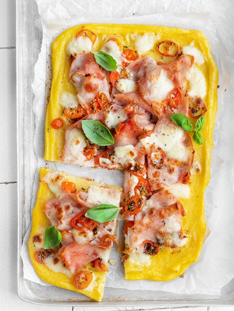 Polentová pizza na plech