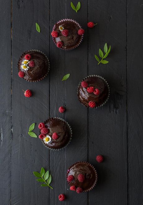 Čokoládové muffiny s polevou