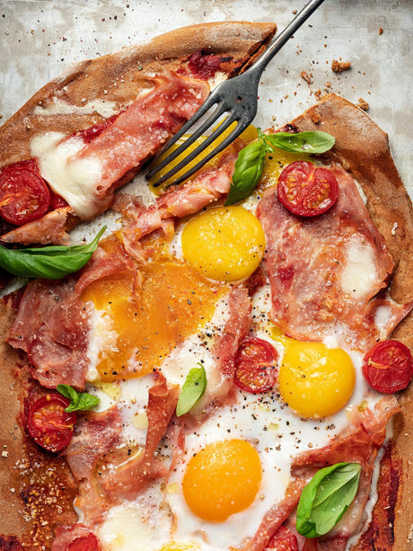 Snídaňová pizza s vejci