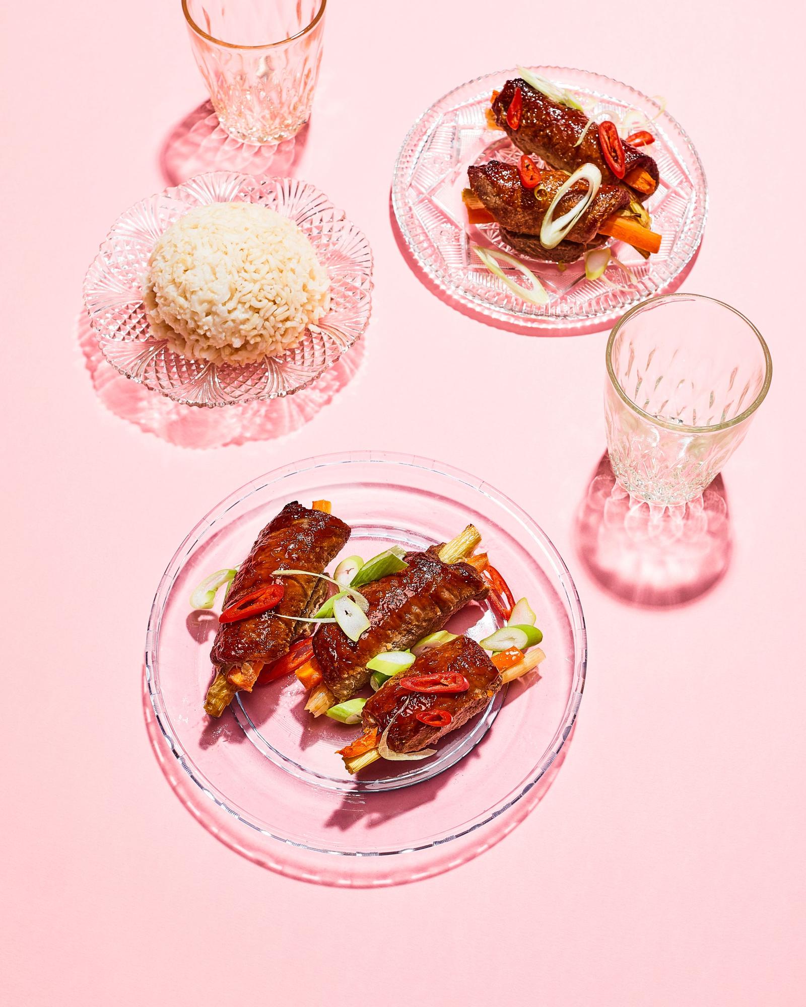 Teriyaki telecí závitky