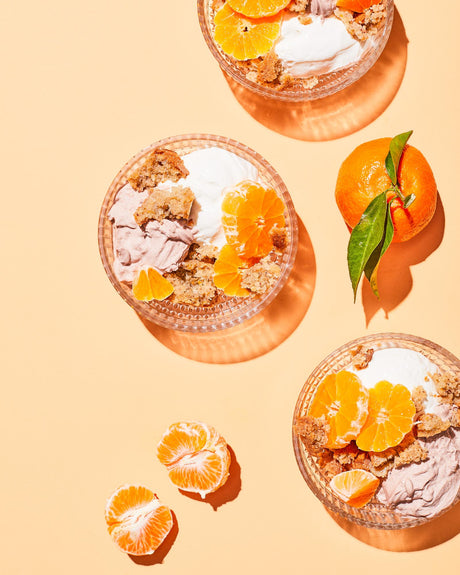 Trifle s mandarinkami a tvarohem