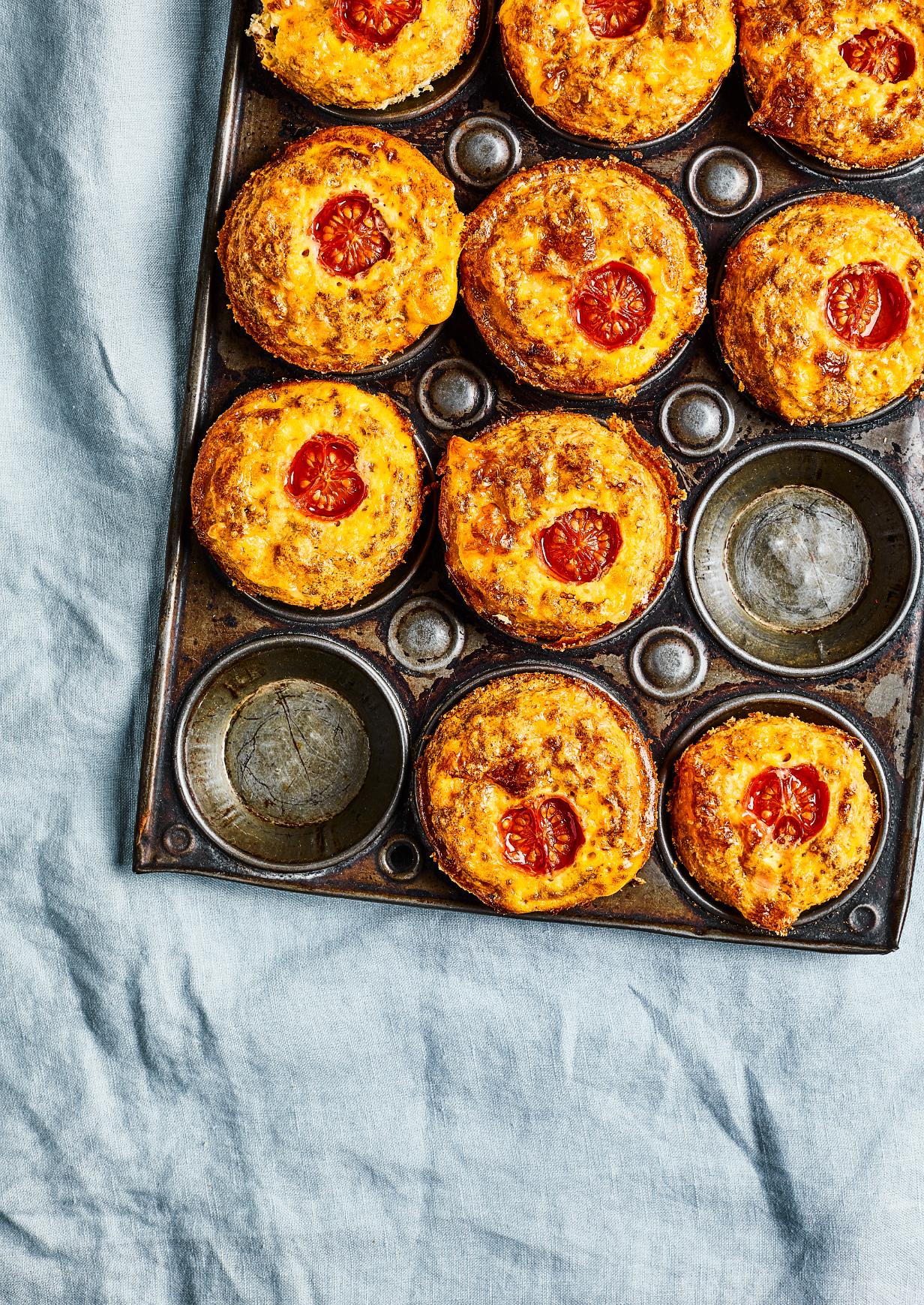 Vaječné muffiny se šunkou a mozarellou