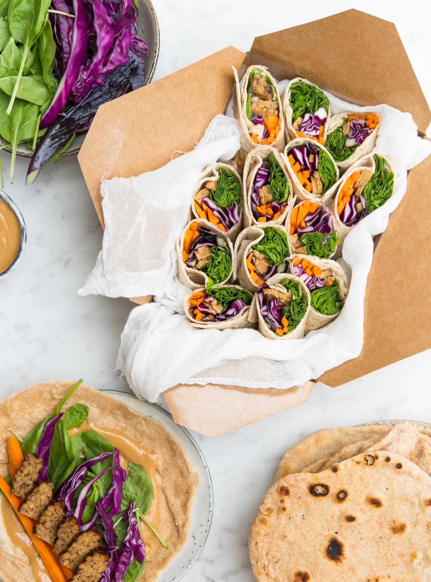 Wrap s tempehem a arašídovým dresinkem