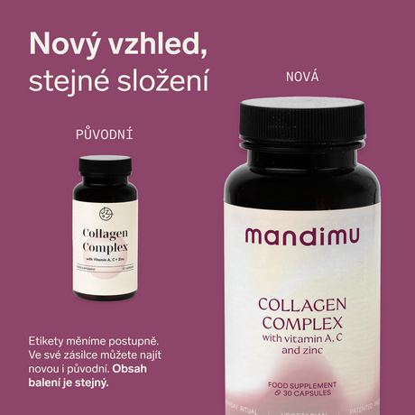 Kolagenový komplex s vitamíny A, C a zinkem (vegetariánský)