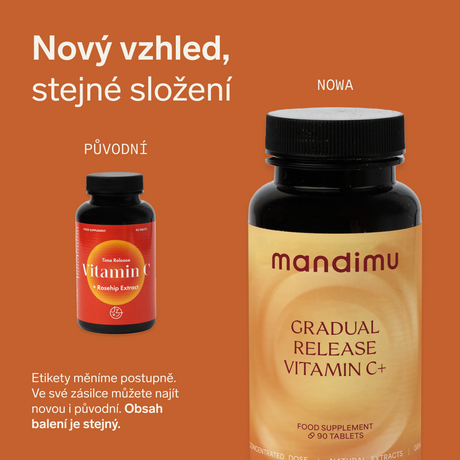 Vitamín C s postupným uvolňováním a šípkovým extraktem