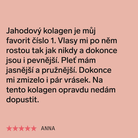 Prémiový kolagen s kys. hyaluronovou, vit. C a 8 látkami pro vlasy, nehty, pleť (jahodový)