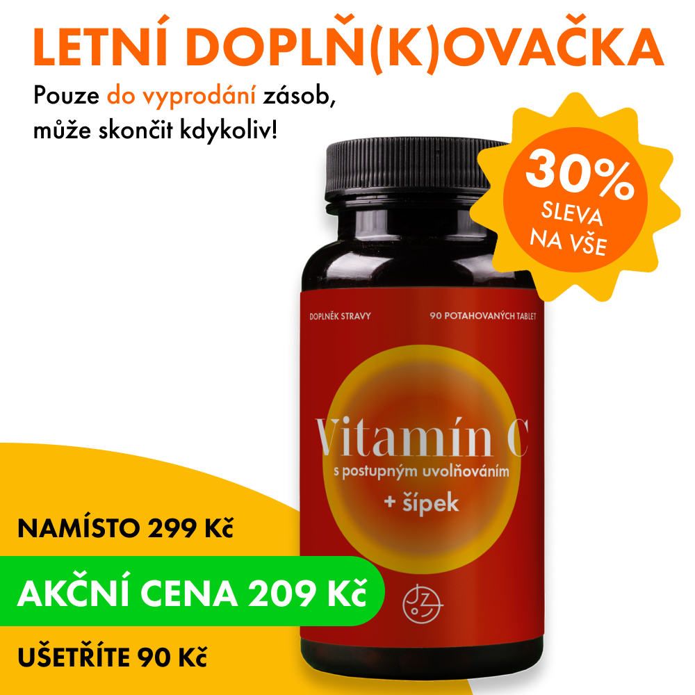 Vitamín C s postupným uvolňováním a šípkovým extraktem