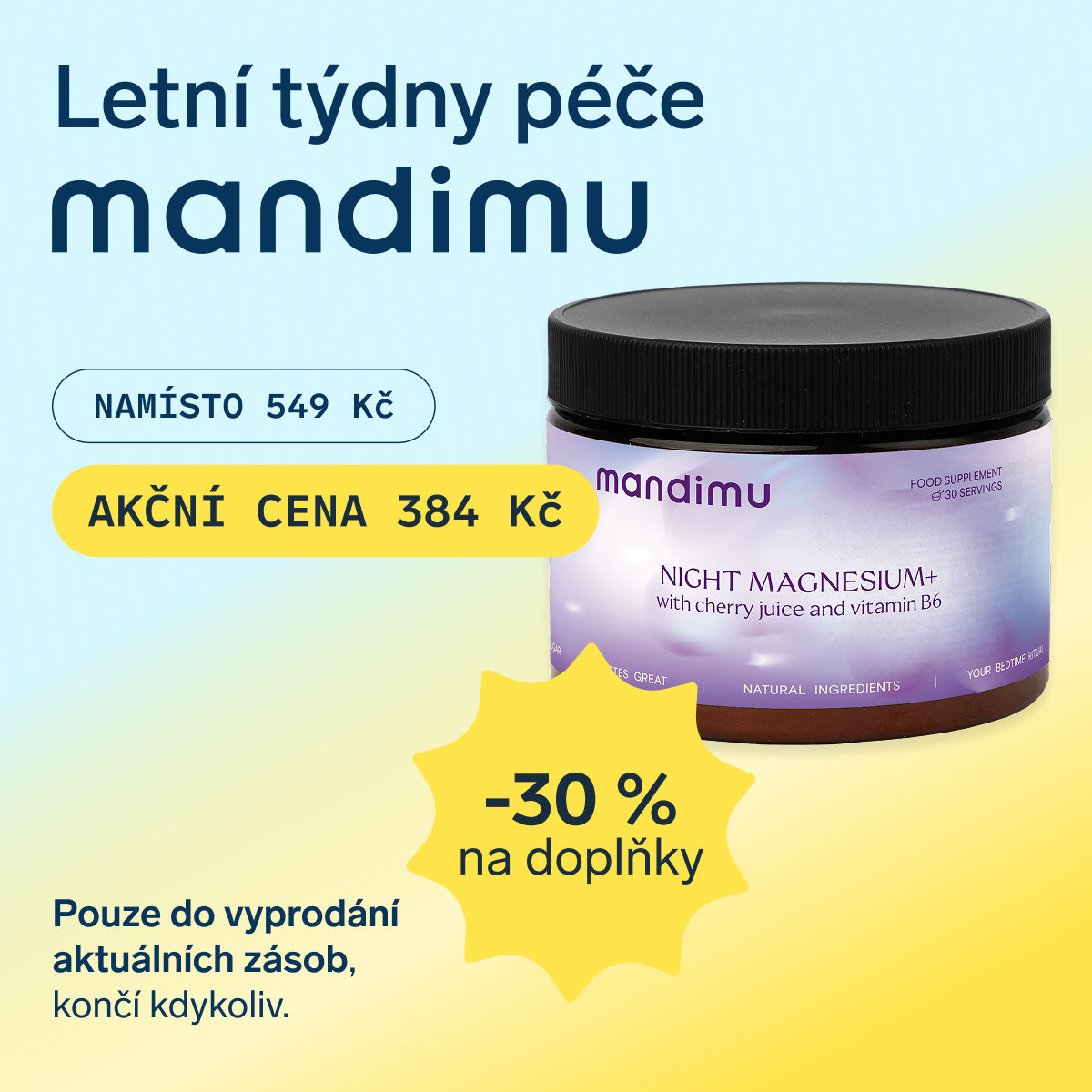 Hořčík+ pro klidný spánek (příchuť třešeň)