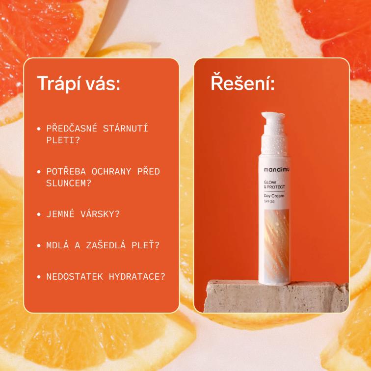 Denní krém Glow & Protect SPF 25 s vitamínem C a astaxanthinem 50 ml