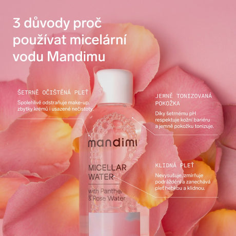 Micelární voda s panthenolem a růžovou vodou 250 ml