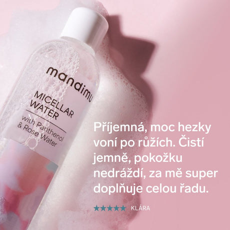 Micelární voda s panthenolem a růžovou vodou 250 ml