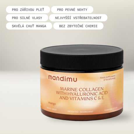 Prémiový kolagen s kys. hyaluronovou a vitamíny C a E (příchuť mango) | sada 2 ks v dárkovém balení