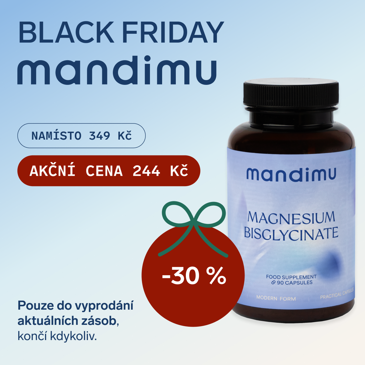 Black Friday Mandimu – Hořčík bisglycinát 244 Kč