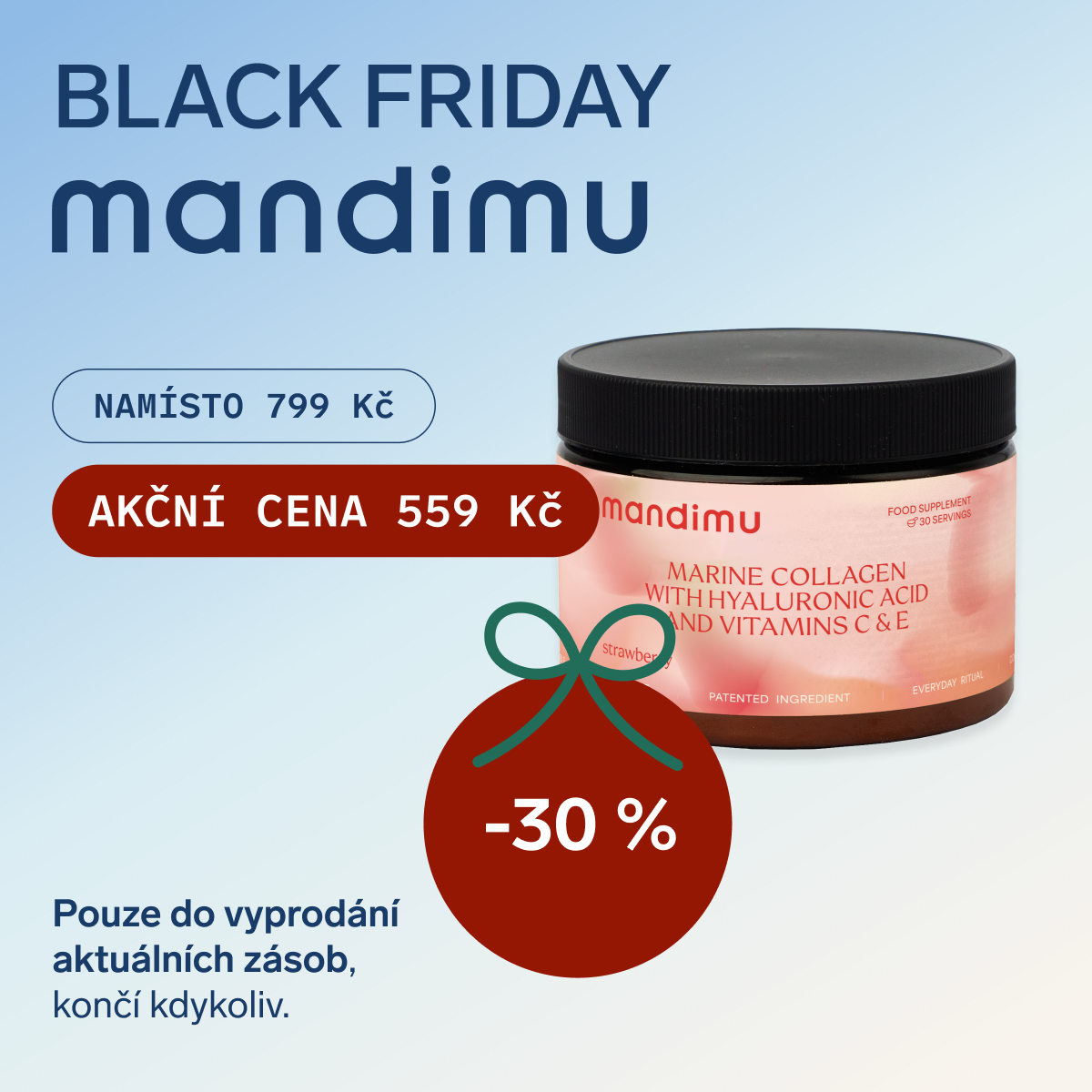 Black Friday Mandimu – Prémiový kolagen jahodový 559 Kč