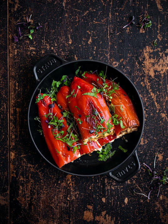 Grilované papriky plněné balkánským sýrem