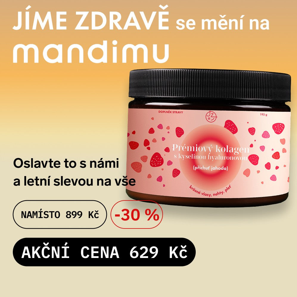 Prémiový kolagen s kys. hyaluronovou, vit. C a 8 látkami pro krásné vlasy, nehty, pleť (příchuť jahoda) 🍓