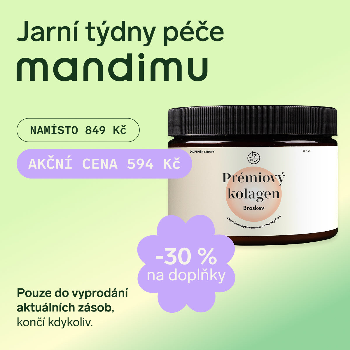 Prémiový kolagen s kys. hyaluronovou a vitamíny C a E (broskvový)