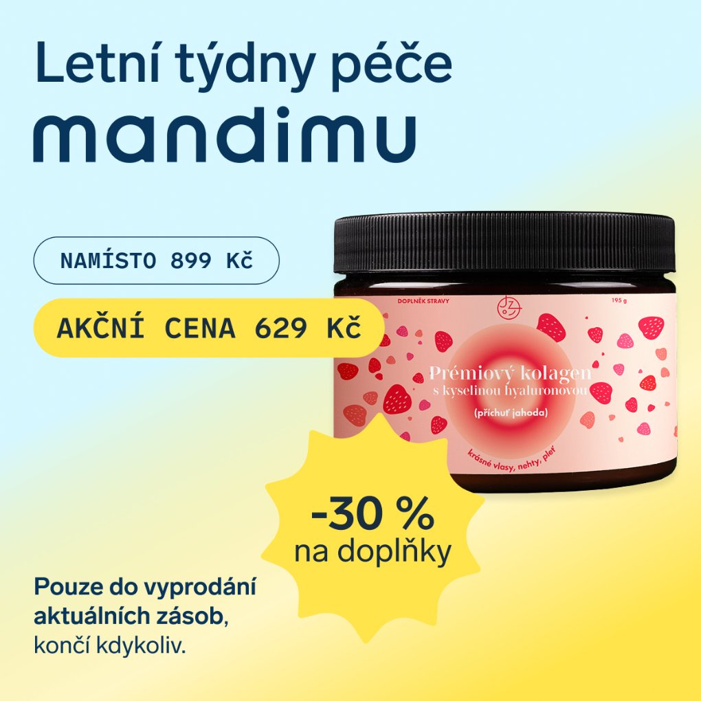 Prémiový kolagen s kys. hyaluronovou, vit. C a 8 látkami pro vlasy, nehty, pleť (jahodový)