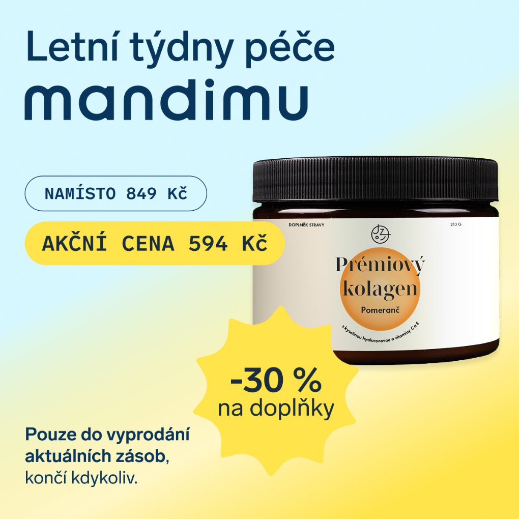 Prémiový kolagen s kys. hyaluronovou a vitamíny C a E (pomerančový)