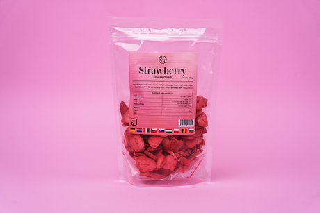 Sada lyofilizovaného (mrazem sušeného) ovoce – jahody, maliny, banány a mango 🍌🥭🍓