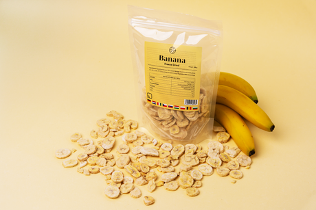 Sada lyofilizovaného (mrazem sušeného) ovoce – jahody, maliny, banány a mango 🍌🥭🍓