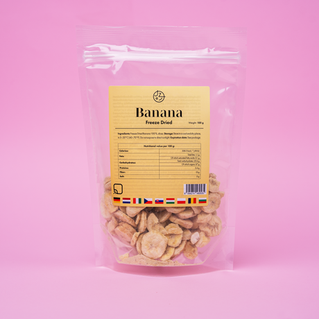 Lyofilizované banány 🍌 (sušené mrazem) 100 g balení