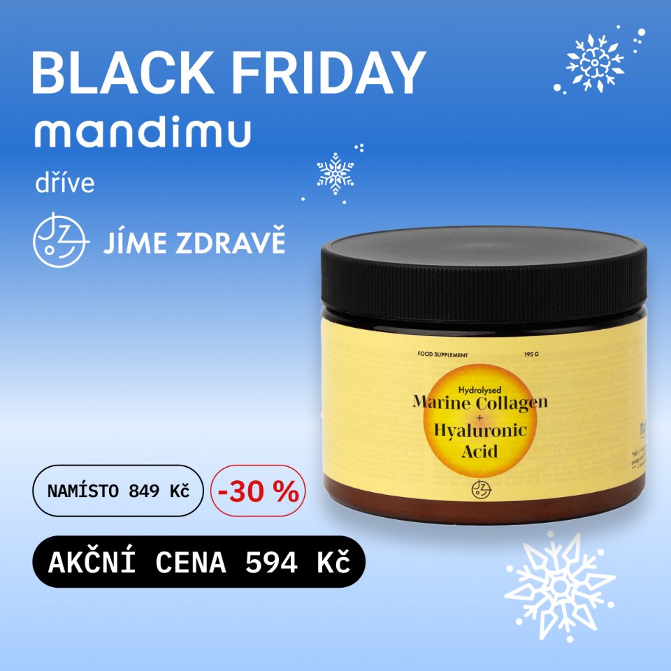 Prémiový kolagen s kys. hyaluronovou a vitamíny C a E (mangový)