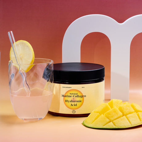Prémiový kolagen s kyselinou hyaluronovou a vitamíny C a E (příchuť mango)