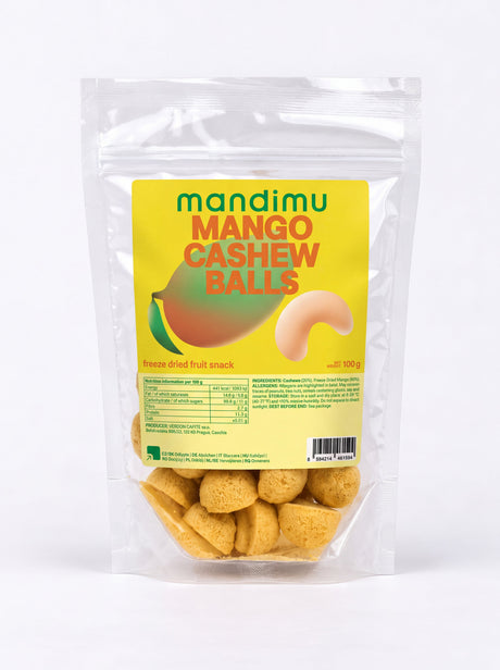 Mangové kuličky s kešu (lyofilizované) 100 g balení – balení