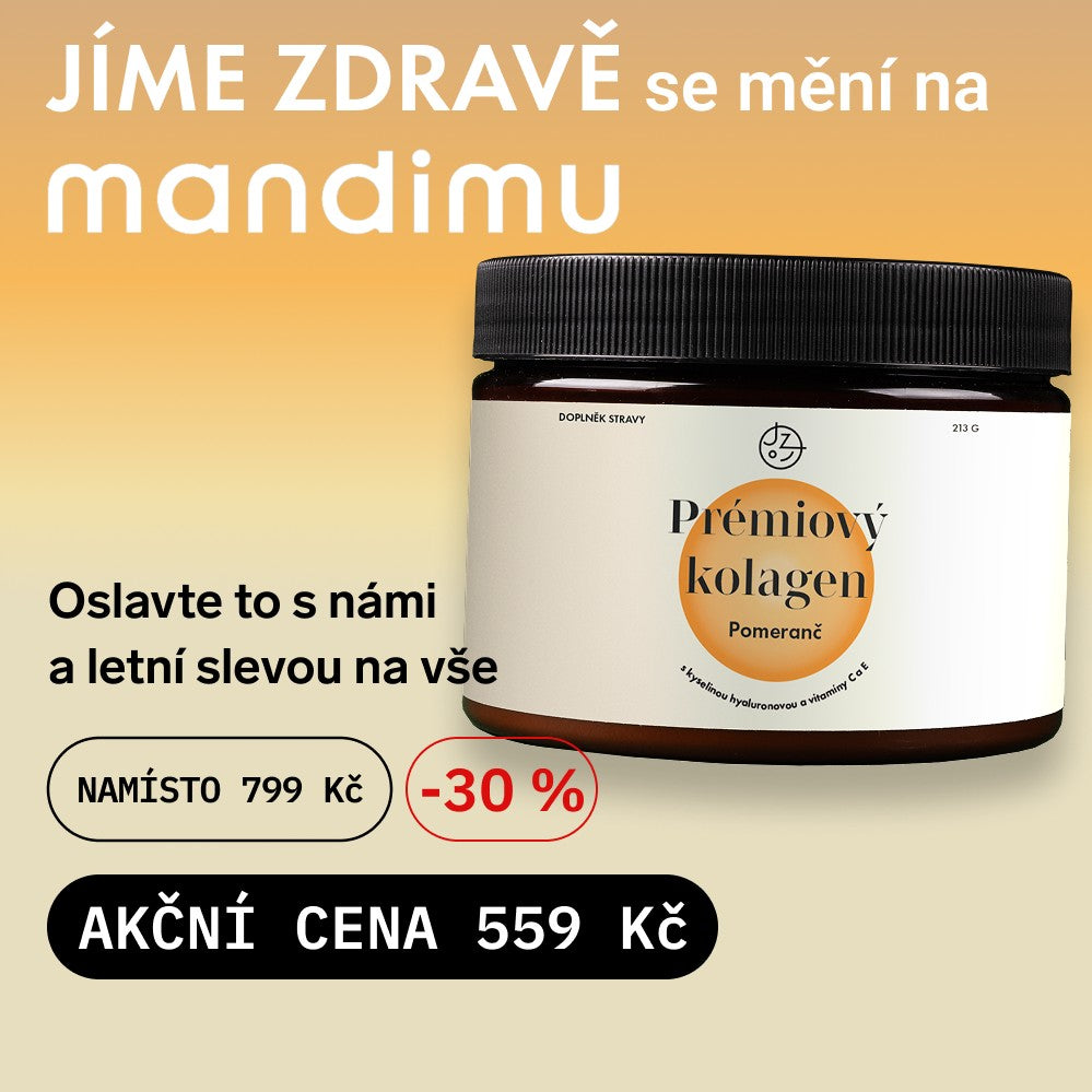 Prémiový kolagen s kyselinou hyaluronovou a vitamíny C a E (příchuť pomeranč)