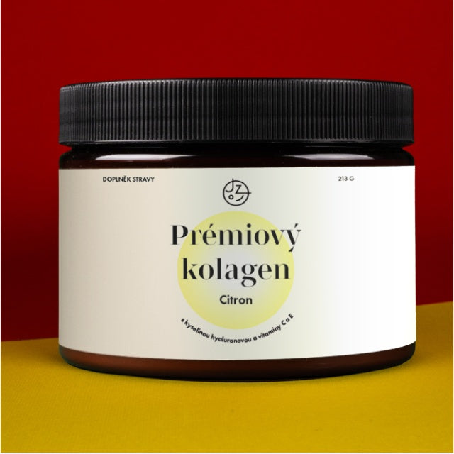 Prémiový kolagen s kyselinou hyaluronovou a vitamíny C a E (příchuť citron)