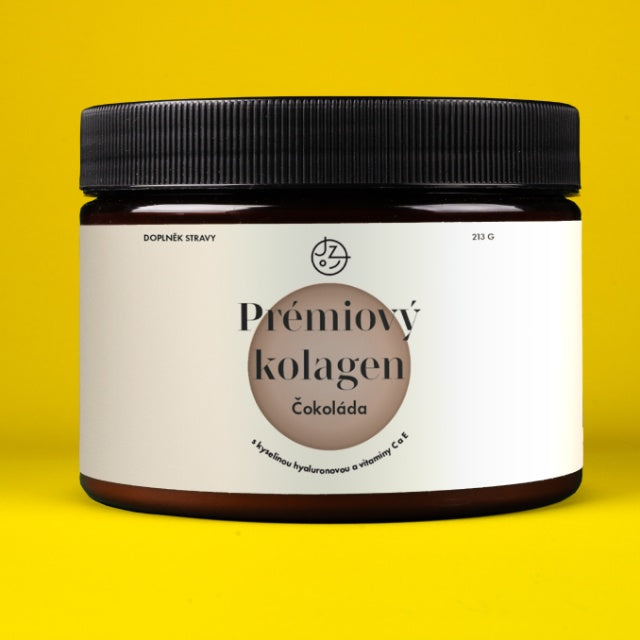 Prémiový kolagen s kyselinou hyaluronovou a vitamíny C a E (příchuť čokoláda)